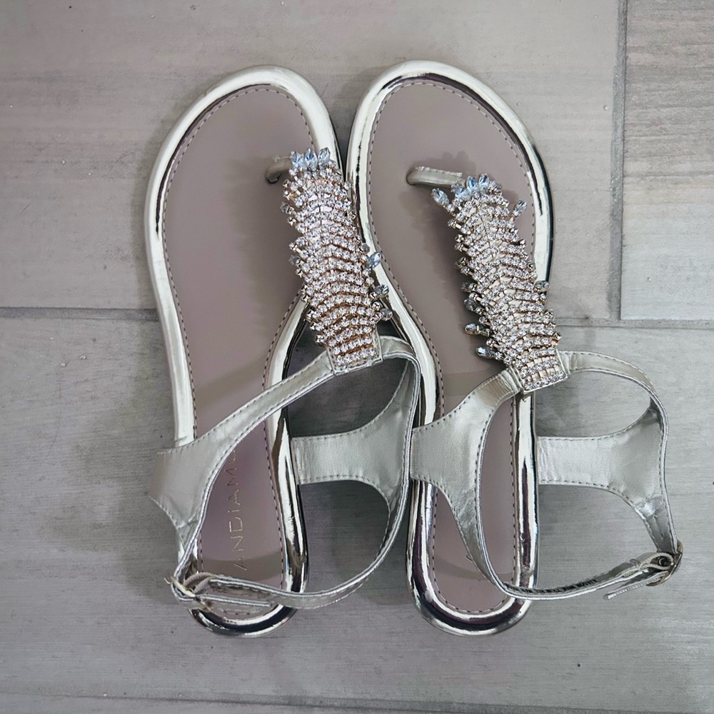 Vince Camuto Silver Braided Sandals